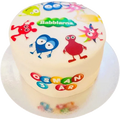 Babblarna sticker tema tårta - Mintårta