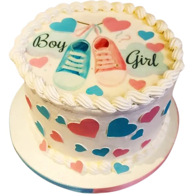 Babyshower boy or girl - Mintårta
