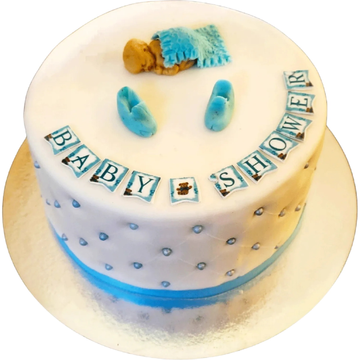 Babyshower boy sleep - Mintårta