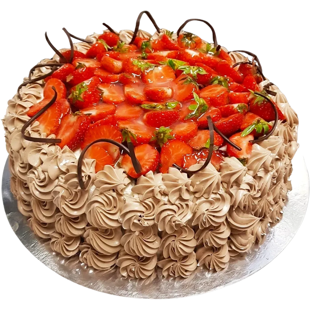 Choklad Role med jordgubbar - Mintårta