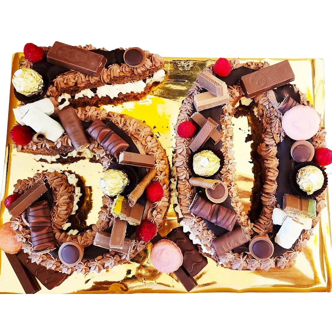 Dekorerad siffertårta 50 - Mintårta