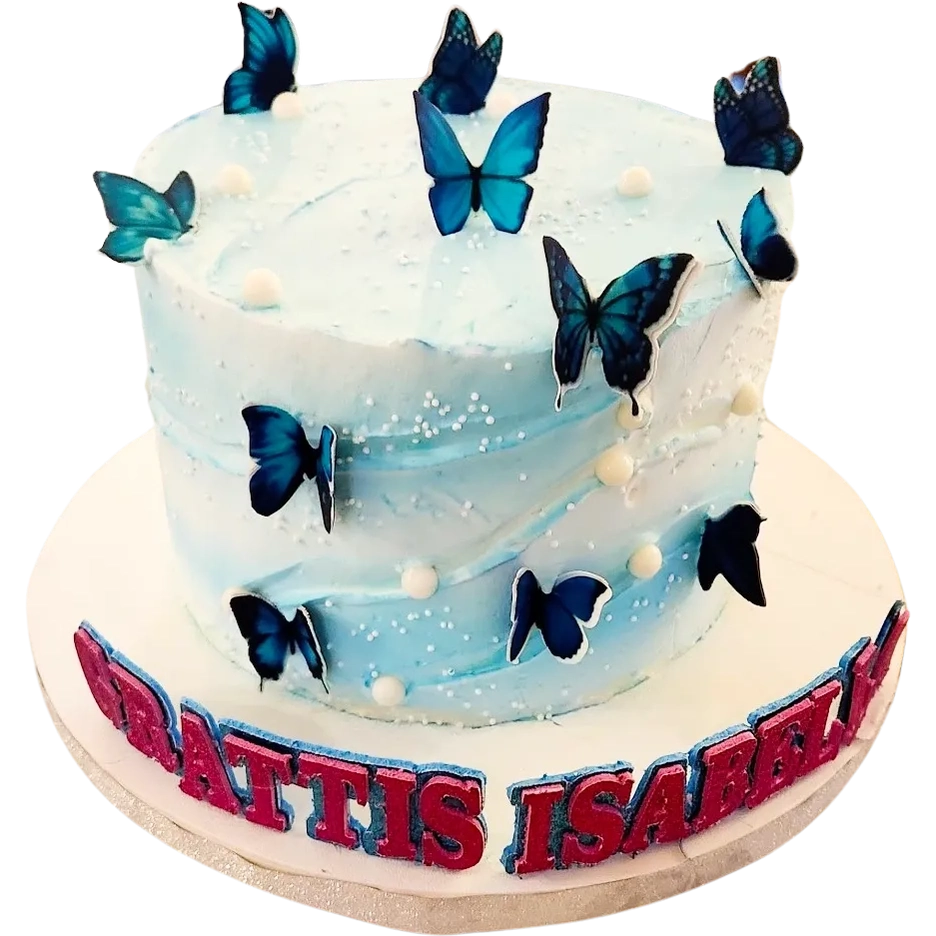 Fjärilsfantastens tårta - Mintårta