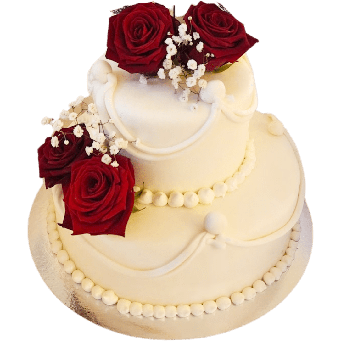 Förlovningstårta rose - Mintårta