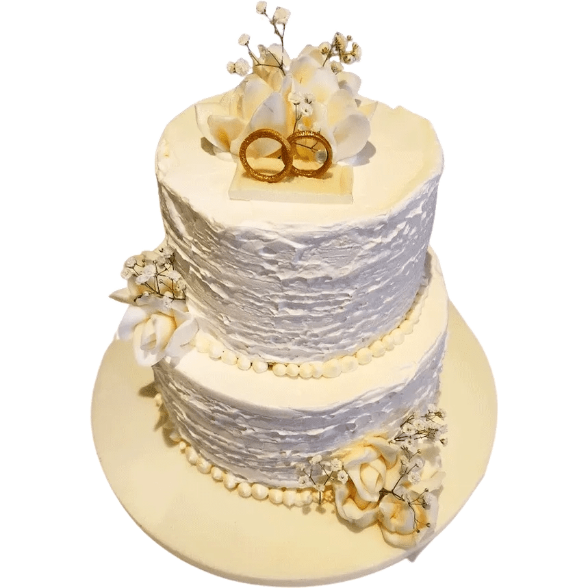 Förlovningstårta white struktur - Mintårta