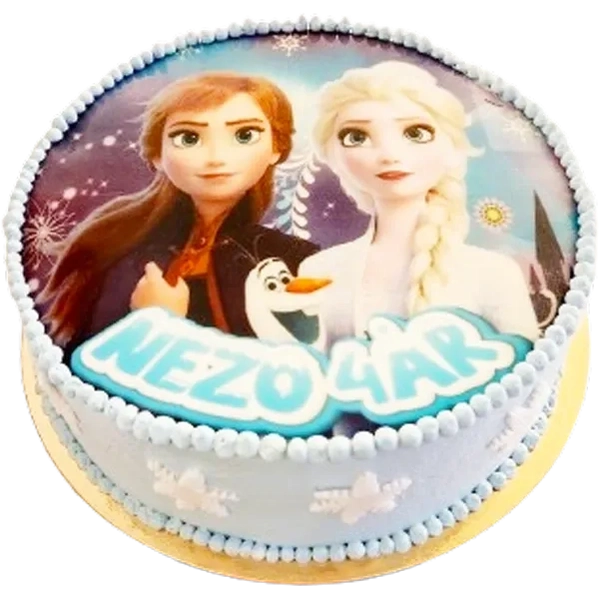Frost 2 - tema Anna & Elsa tårta - Mintårta