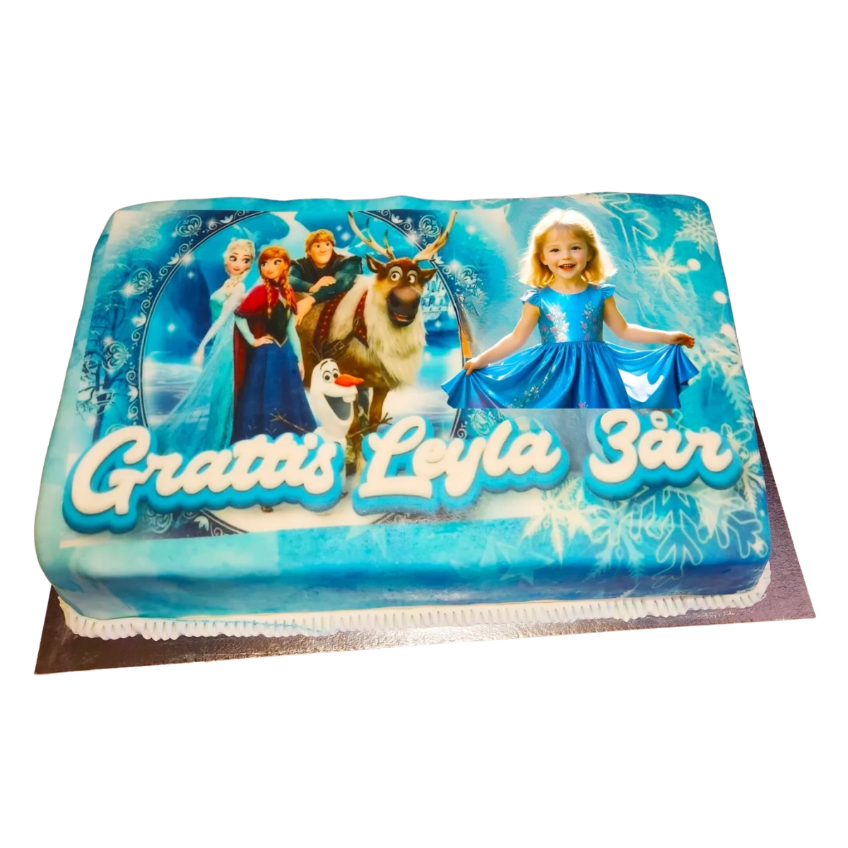 Frozen tårta med bild - Mintårta
