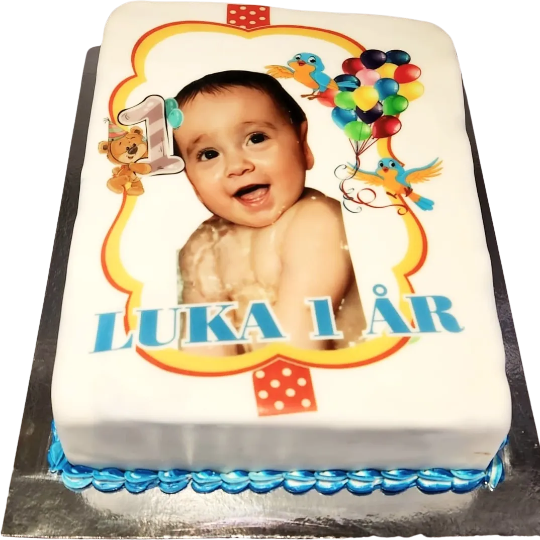 Fyrtkantig bildtårta - Mintårta