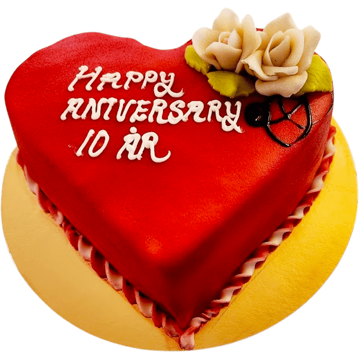 Hjärtformade Rosröd tårta - Mintårta