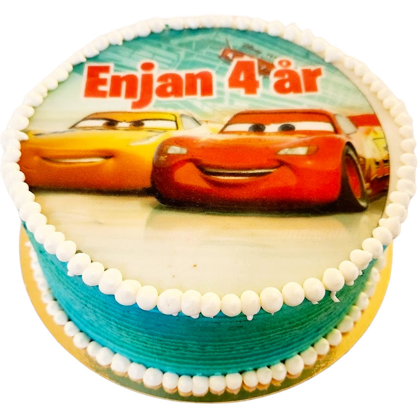 McQueen - Racing Tårta - Mintårta