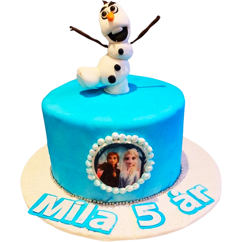 Olaf (Frozen) tårta - Mintårta