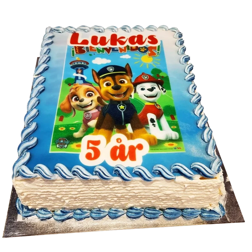 Paw Patrol fyrkantig - Mintårta