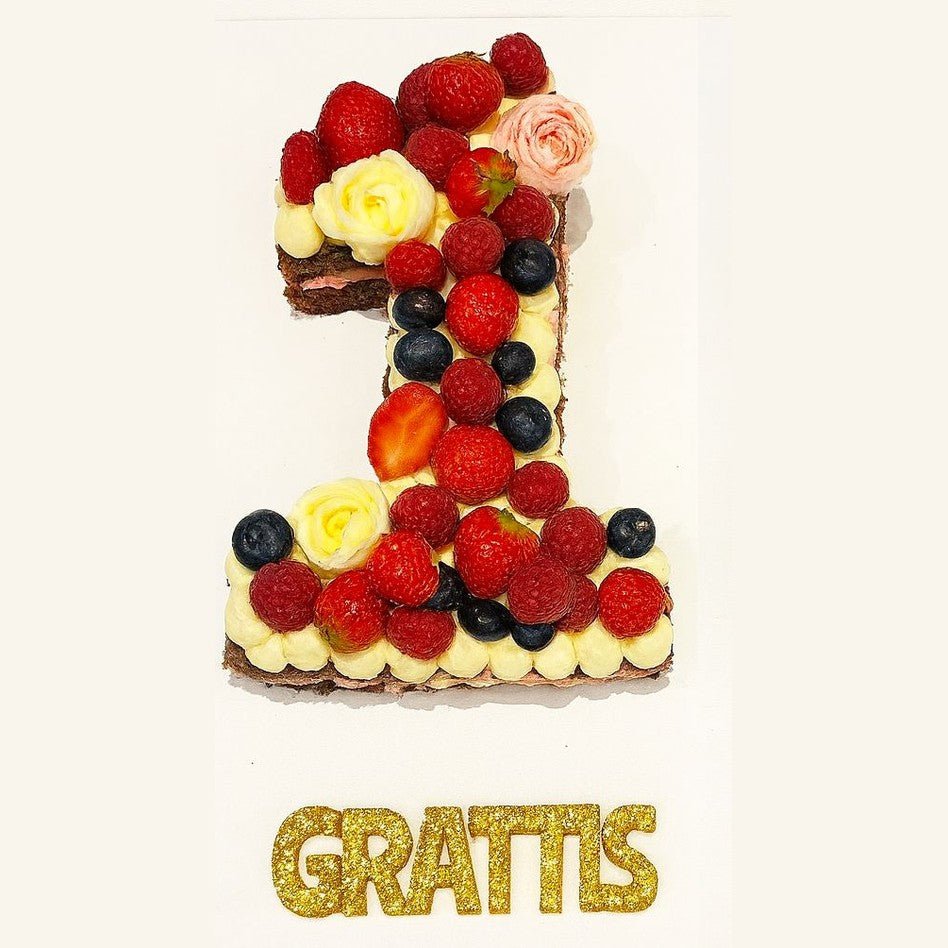 Siffertårta 1 med färska bär - Mintårta