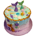 sjöjungfru tårta violett/guld - Mintårta