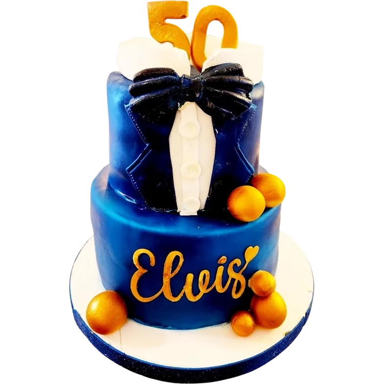 Smoking - tematårta – Elegant 50 - årstårta - Mintårta