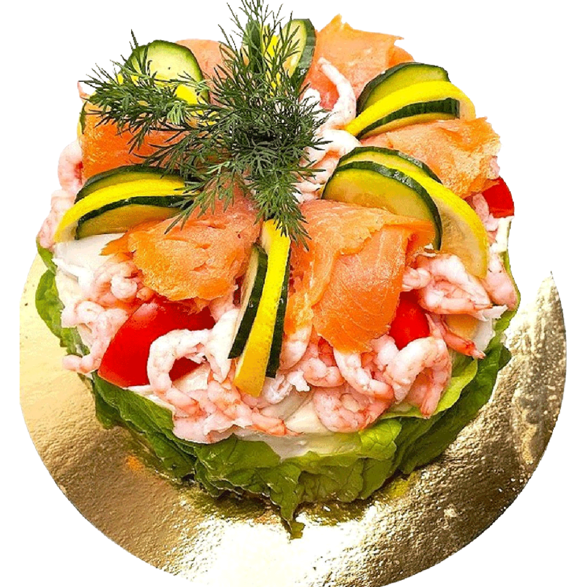 Smörgåstårta Lax&räkor - Mintårta