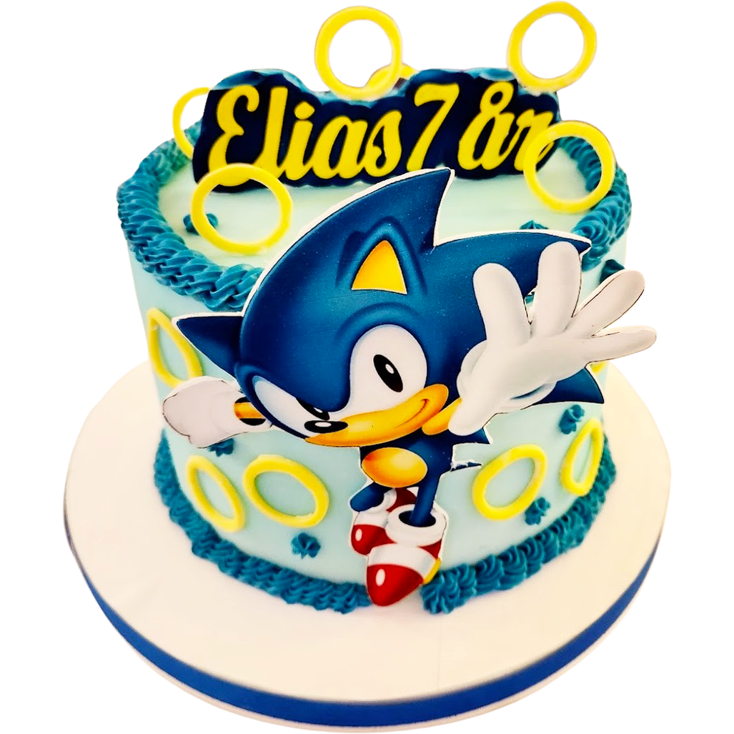 Sonic tårta - Mintårta