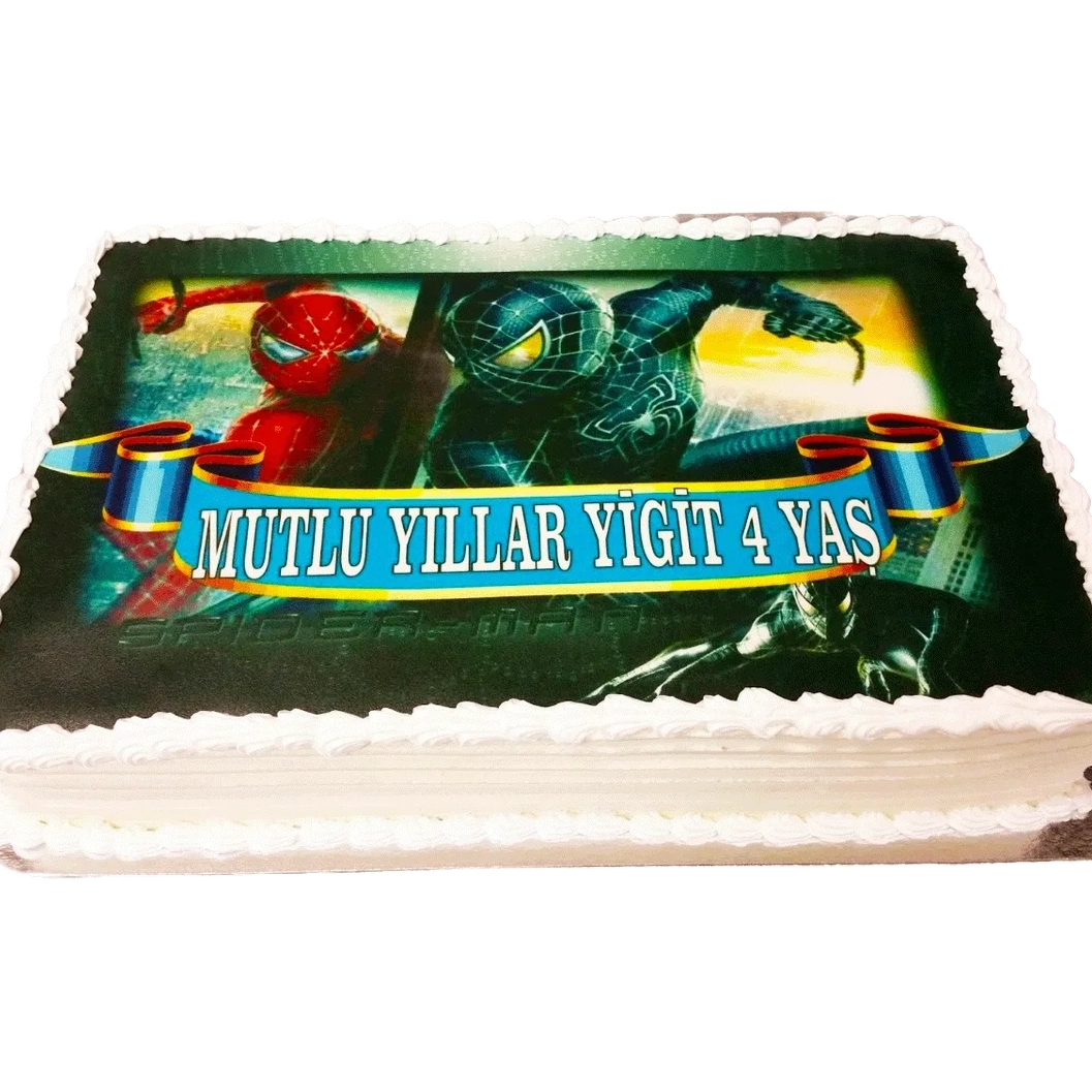 Spiderman tårta fyrkantig 20 - Mintårta