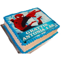Spiderman tårta fyrkantig - Mintårta