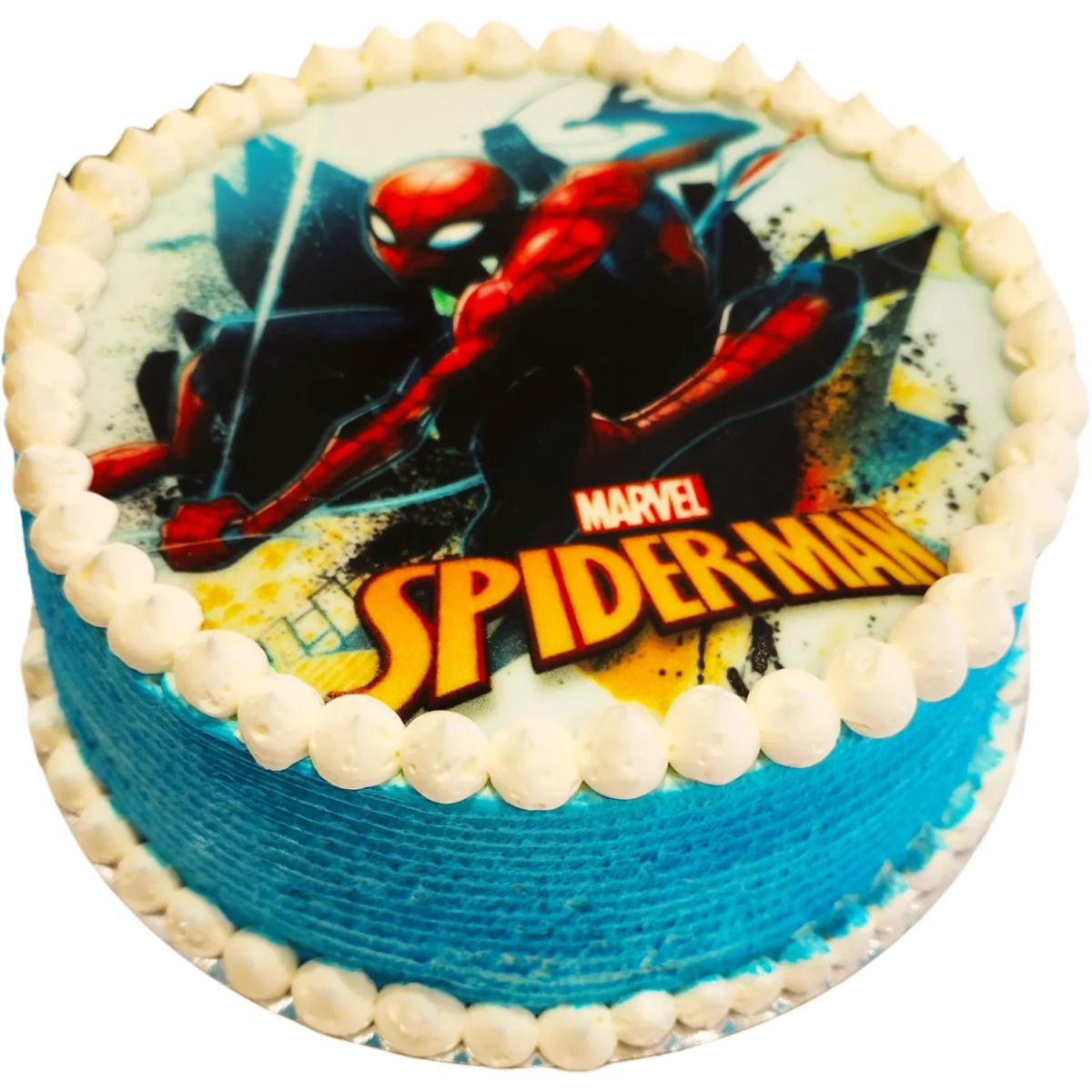 Spiderman tårta marvel city - Mintårta