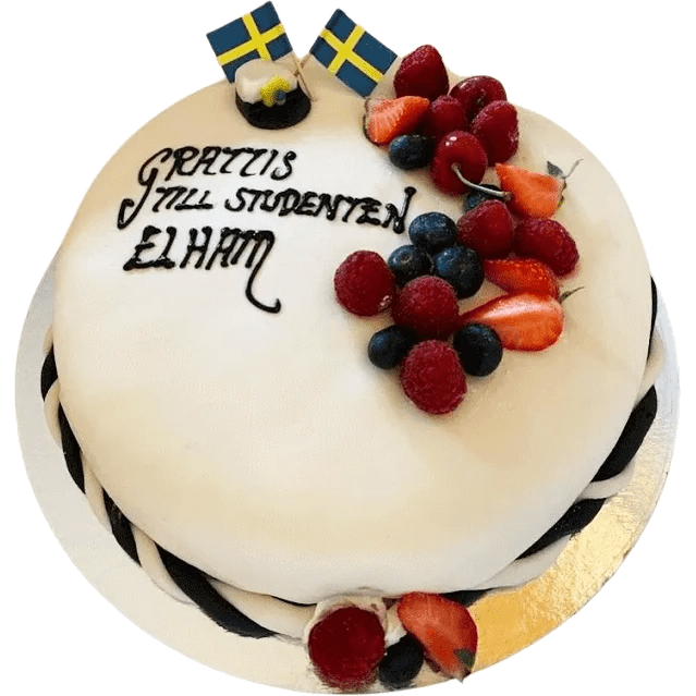 Student motiv med färska frukter - Mintårta