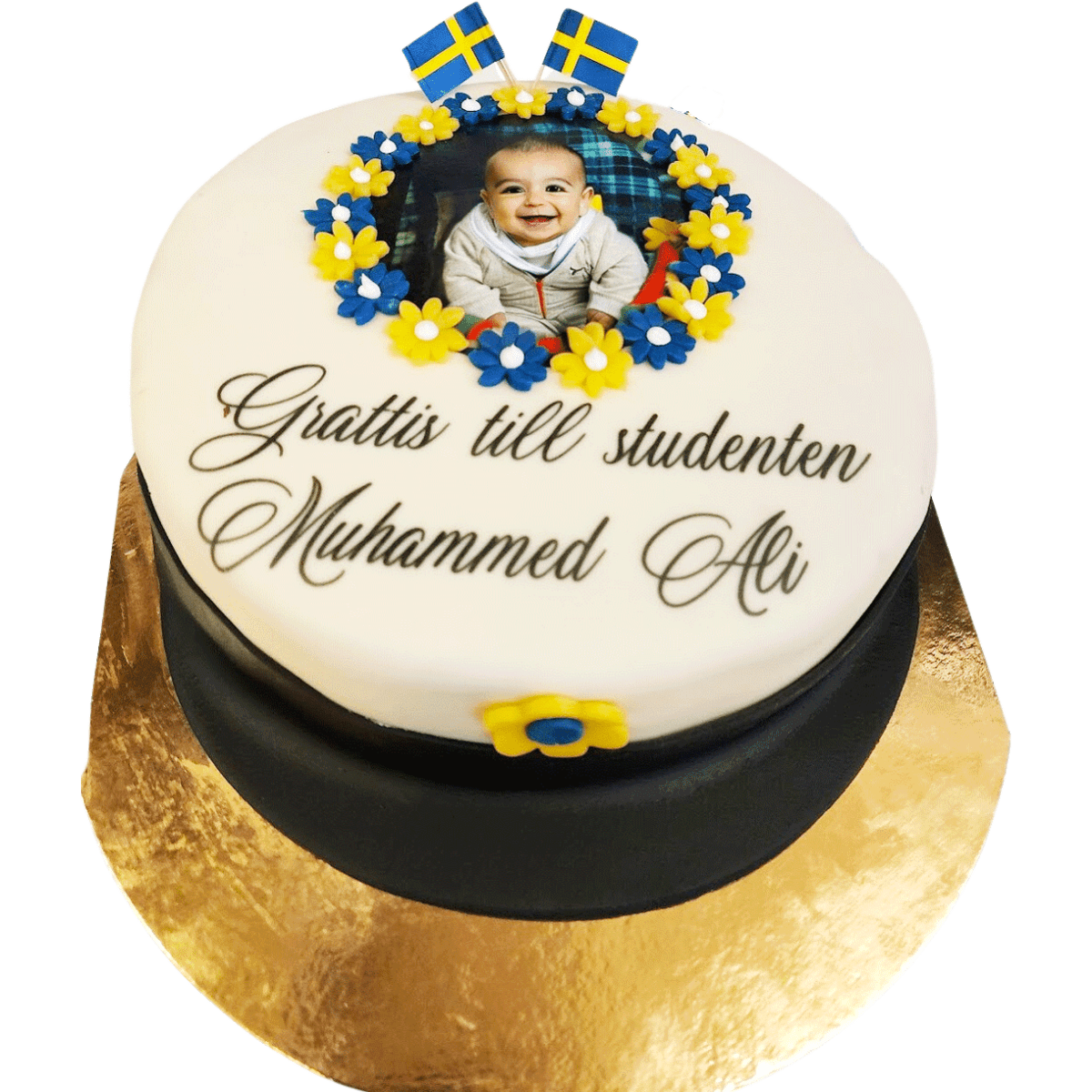 Studenttårta med bild - Mintårta