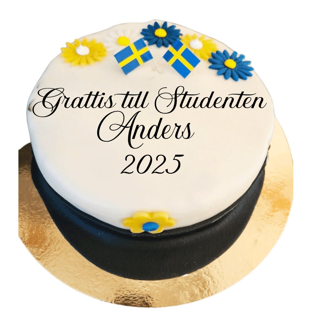 Studenttårta med mössa - Mintårta