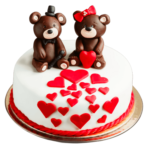 Valentina tårta söta björnar - Mintårta